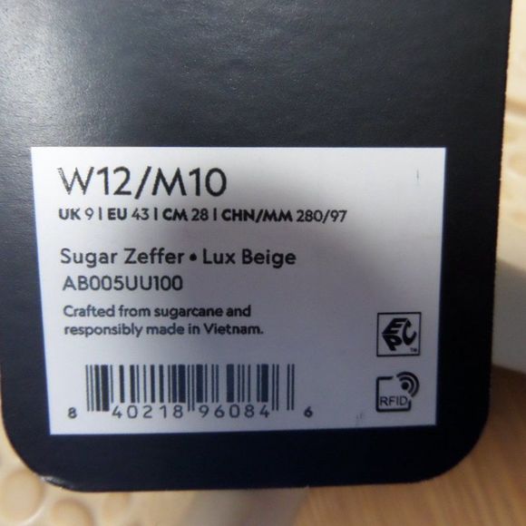 Allbirds Sugar Zeffer Lux Beige Flip Flops Tan Cream Comfort Sandal - Picture 9 of 11